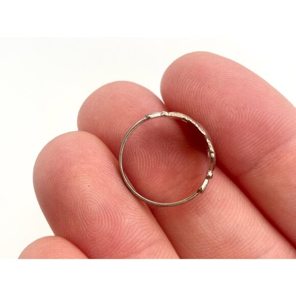 Irish Made Claddagh Heart & Crown Sterling Silver 925 Vintage Ring - sz 3 - Picture 6 of 13